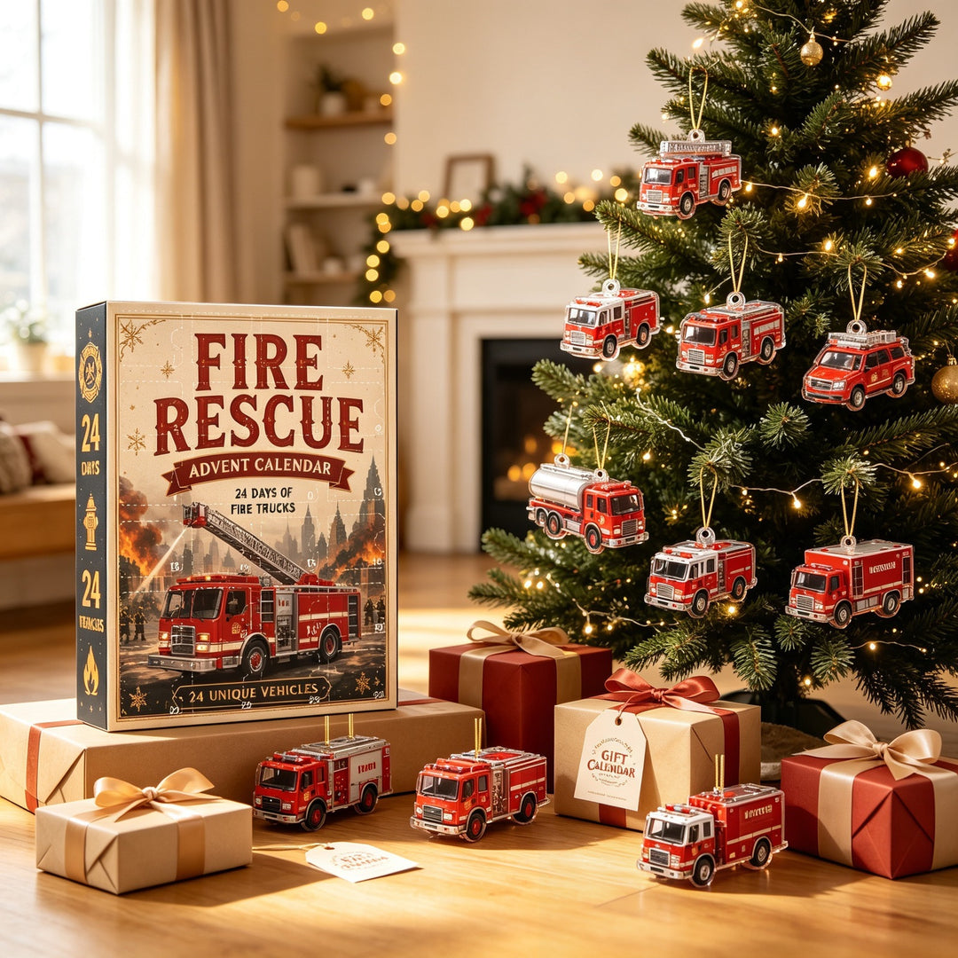 Christmas Advent Calendar with Vehicle Trailers