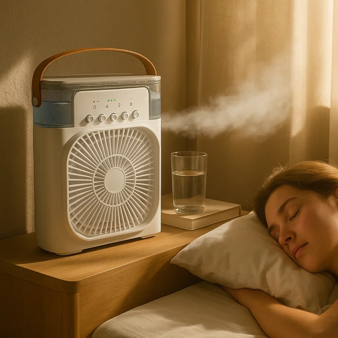 3-in-1 Air Cooler Humidifier | Portable, Adjustable Fan Speeds & Ideal for Bedrooms, Offices & Small Spaces | Stornfield