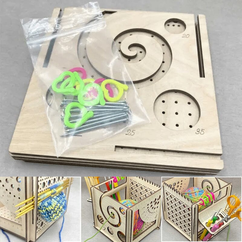 All-in-One Wooden Bowl – Multifunctional Knitting Tool | Stornfield