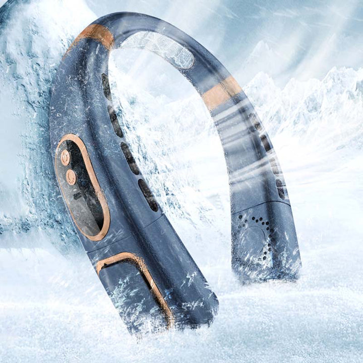 Blade-less hanging neck fan with digital display and light | Stornfield
