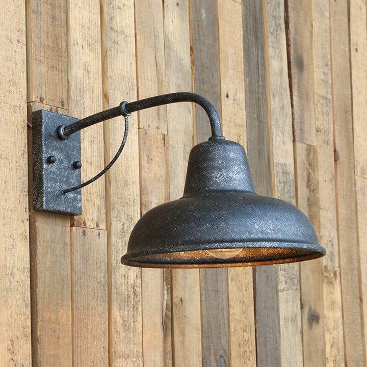 Vintage Iron Barn Waterproof Outdoor 1-Light Wall Sconce Lamp | Stornfield