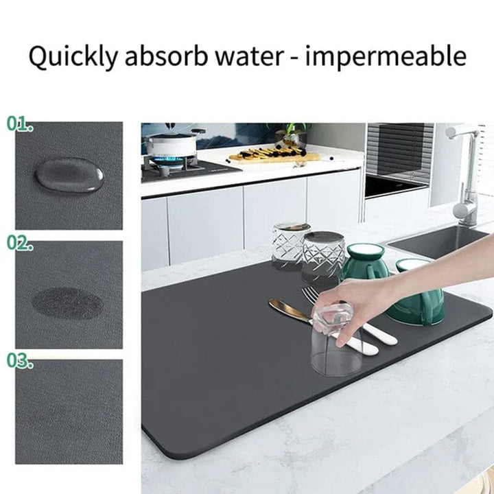 Kitchen Super Absorbent Draining Mat, Quick Dry Dish Coffee Mat | Stornfield
