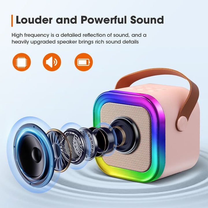 Mini Karaoke Machine with wireless microphones | Stornfield