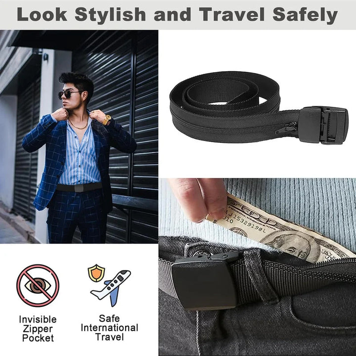 Anti-theft belt with hidden wallet | Stornfield