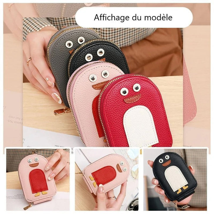 PU wallet for credit card and cute penguins | Stornfield