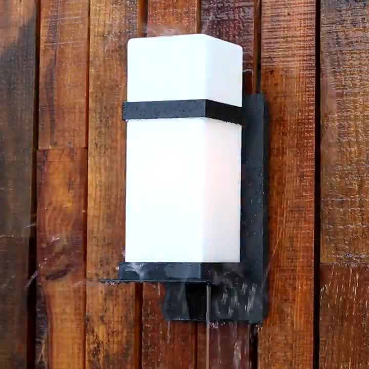 Modern Chinese Square Outdoor Waterproof 1-Light Wall Sconce Lamp | Stornfield