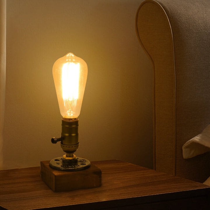 Stornfield | Industrial Vintage Iron 1-Light Bulb Table Lamp