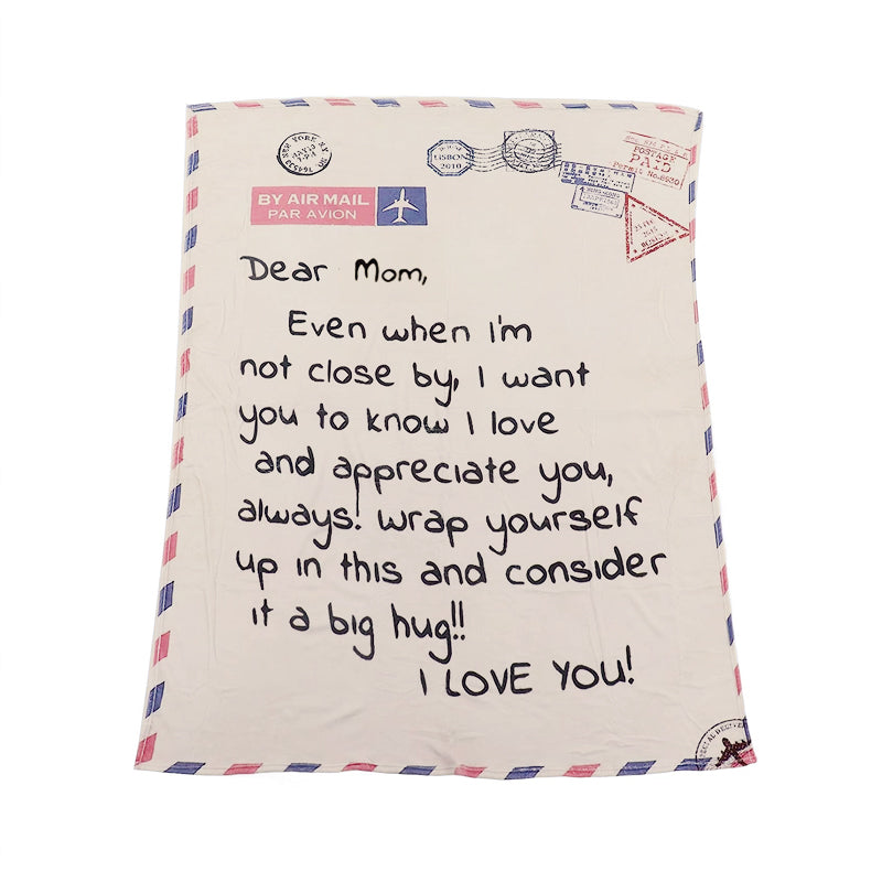 Letter Printed Flannel Throw Blanket Gift for Mom | Stornfield