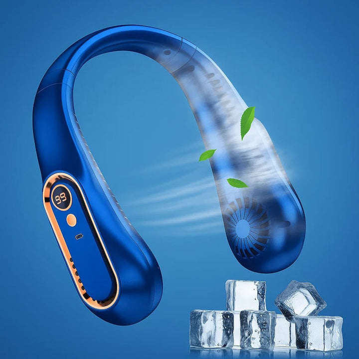 CoolEase | Portable Neck Fan – Hands-Free Bladeless Cooling – Five Speeds USB-C – Travel Office Commute Stornfield