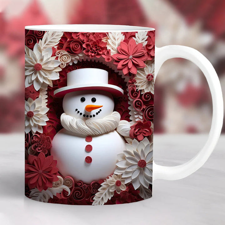 3D snowman ceramic mug - Fun Christmas gift | Stornfield