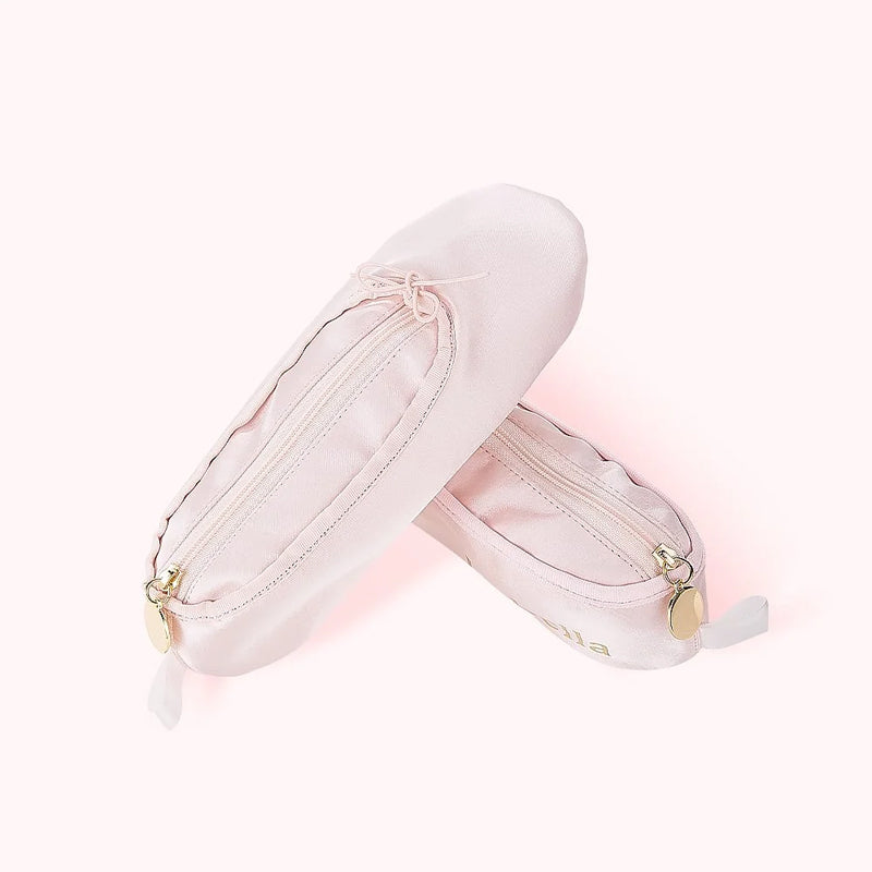 Personalized Pink Ballet Shoe Style Makeup Bag | Stornfield