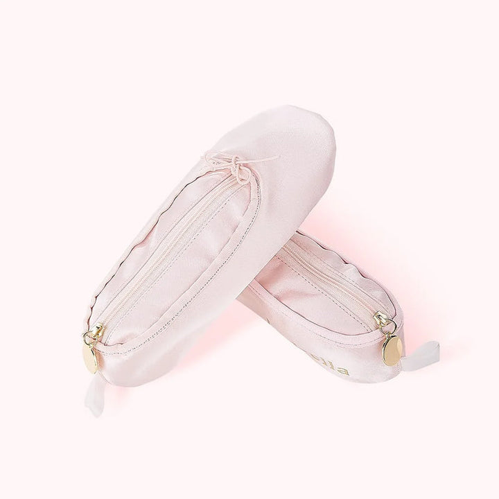 Personalized Pink Ballet Shoe Style Makeup Bag | Stornfield