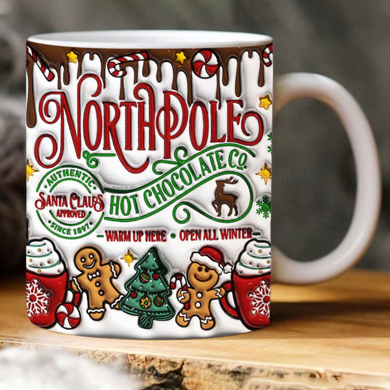 Christmas 3D Gingerman Ceramic Coffee Mug | Stornfield