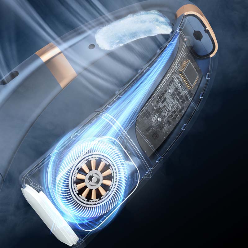 Blade-less hanging neck fan with digital display and light | Stornfield