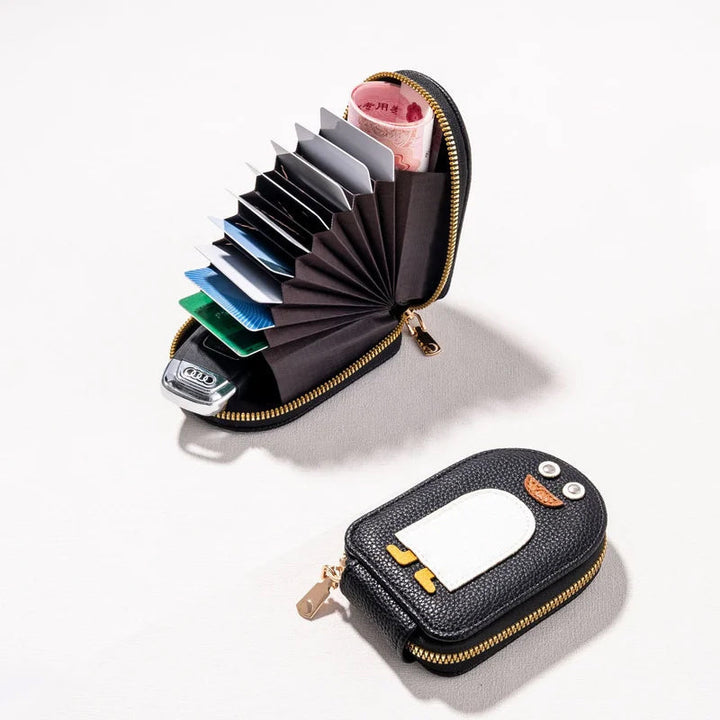 PU wallet for credit card and cute penguins | Stornfield