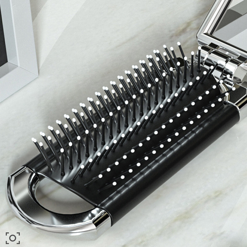 Stornfield | Flex Mirror Travel Hair Brush | Foldable & Compact | Convenient Hair Styling On the Go