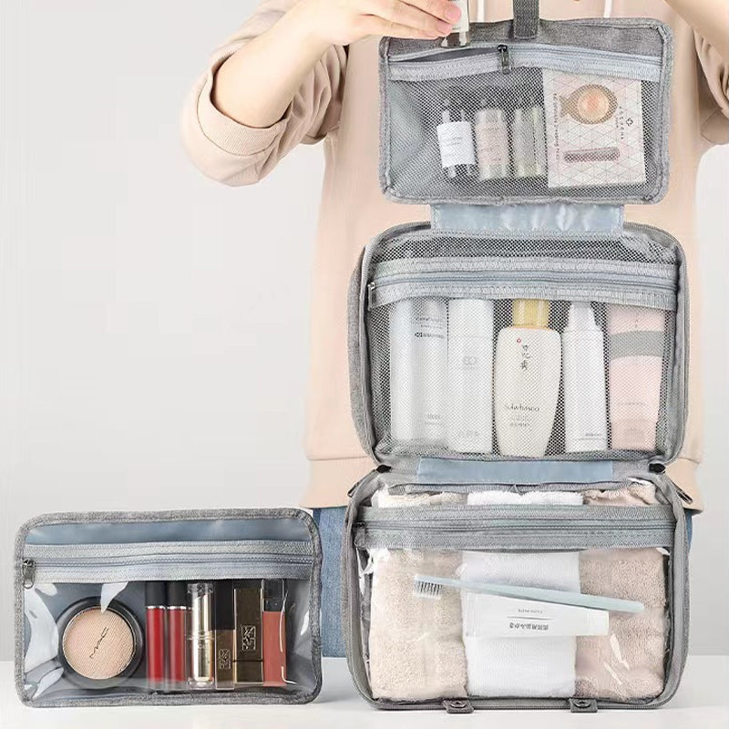 Water-repellent make-up bag with hanging hook | Stornfield