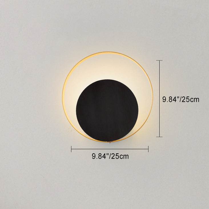 Stornfield | Modern Minimalist Circular Iron 1-Light Sconce for Bedroom