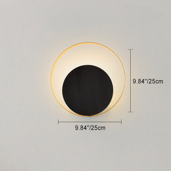 Stornfield | Modern Minimalist Circular Iron 1-Light Sconce for Bedroom