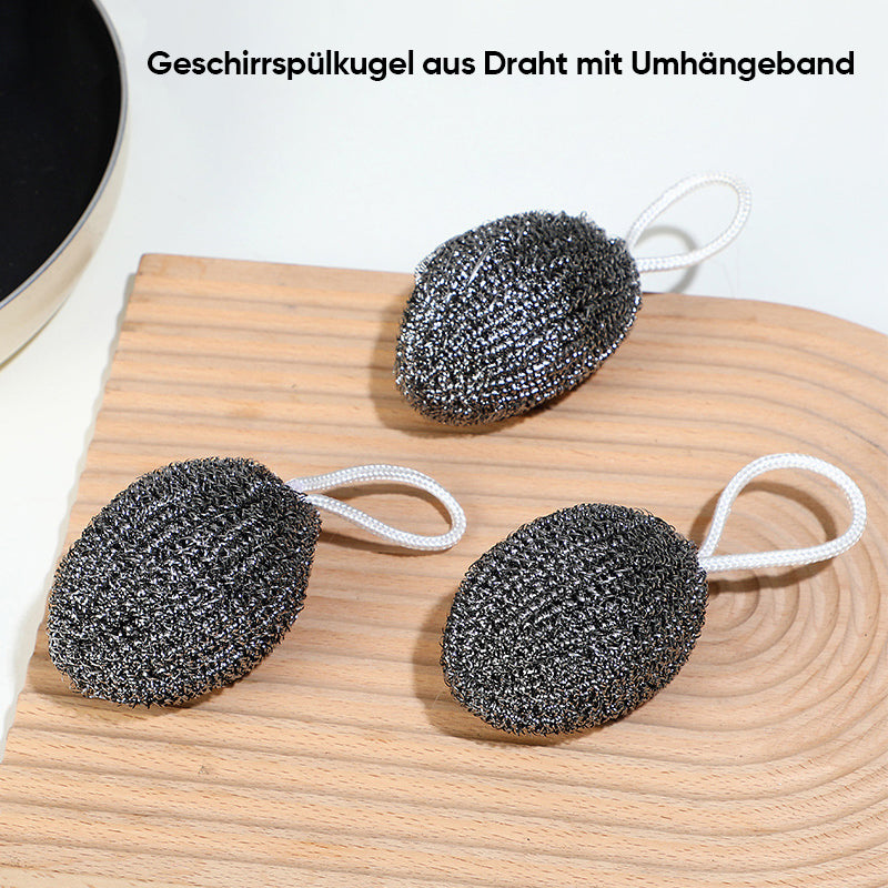 Wire dishwashing ball with carrying strap | Stornfield