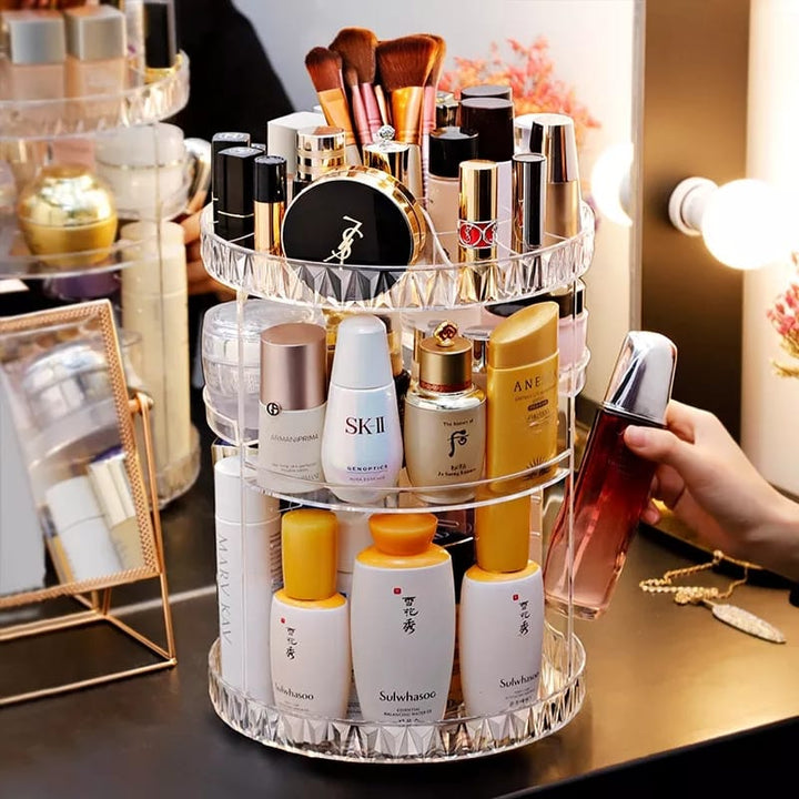 Boîte à cosmétiques Stornfield à motif losanges rotatifs