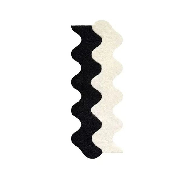 Stornfield | Abstract Colour Block Rug in Cotton-Police