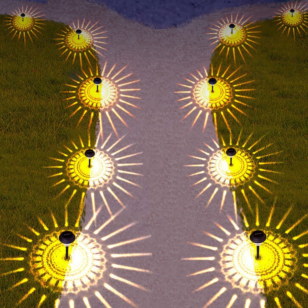 Stornfield | Outdoor Decorative Divergent Circular Luminous Waterproof Solar Shade LED Garden Light