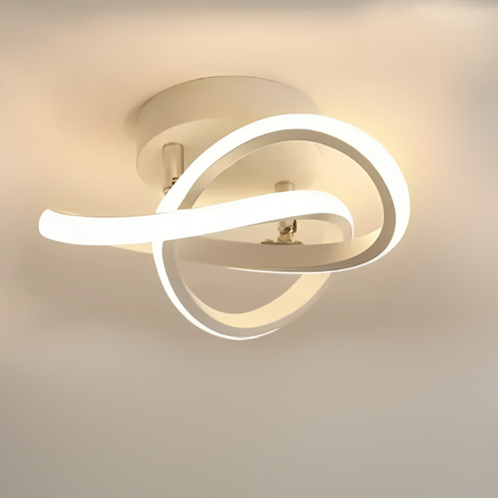 Modern LED Ceiling Lamp 18W | Creative Design with 2 Rings | Energy-Efficient Lighting for Living Room & Office 24 cm | Stornfield