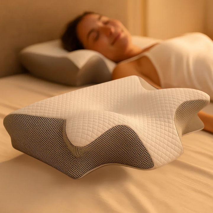 Stornfield | Memory Foam Cervical Pillow | Ergonomic 2-in-1 Design for Neck Pain Relief & Comfortable Sleep