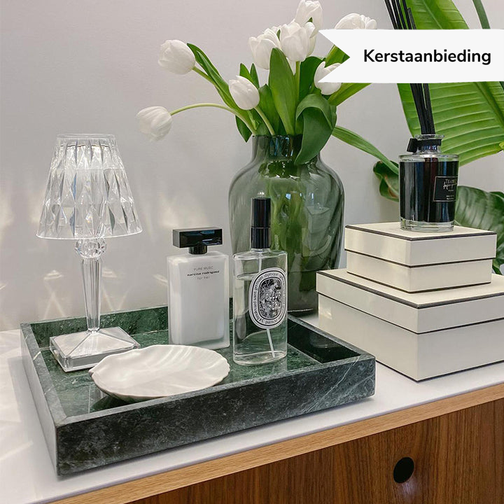 Stornfield | LuxeCrystal Lumière de Table Premium LED | Sans Fil | Éclairage Cristal Dimmer | Lumière d'Ambiance & Décoration
