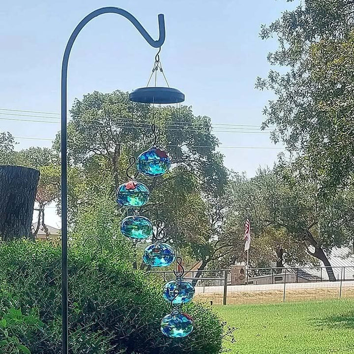 ChimeFeeder Hand Blown Glass Hummingbird Feeder with Stornfield Chime