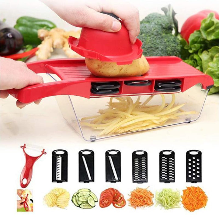 Vegetable Cutter with Six Steel Blades | Stornfield