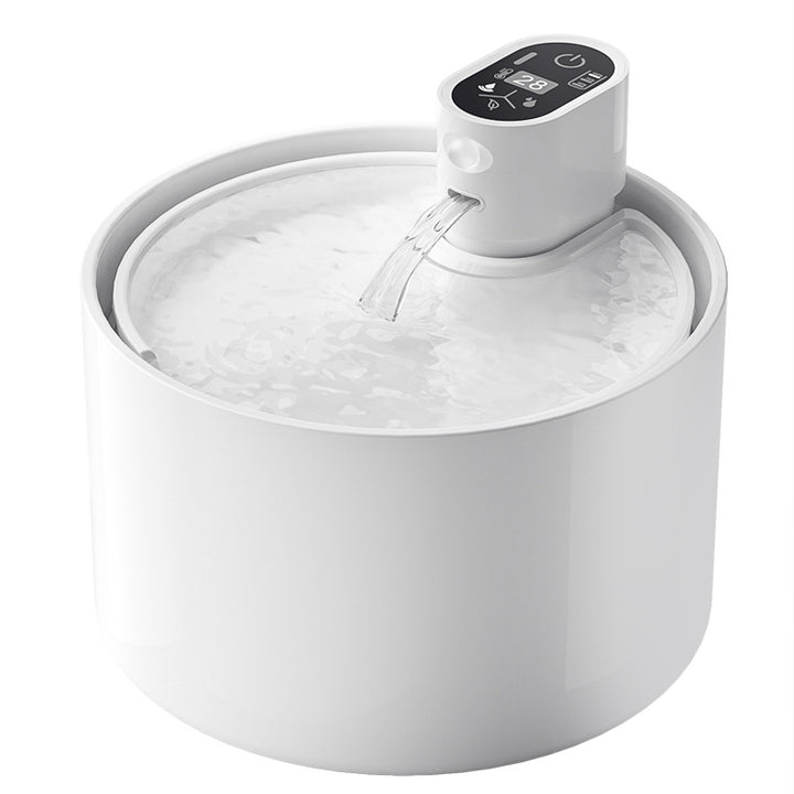 Wireless ceramic drinking fountain with motion sensor
