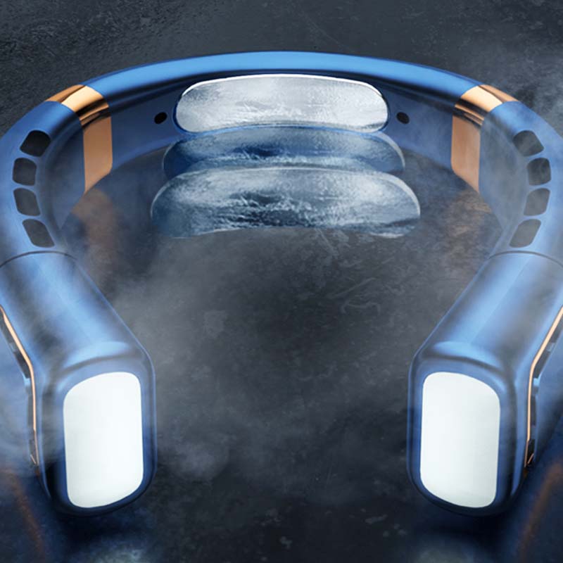 Blade-less hanging neck fan with digital display and light | Stornfield