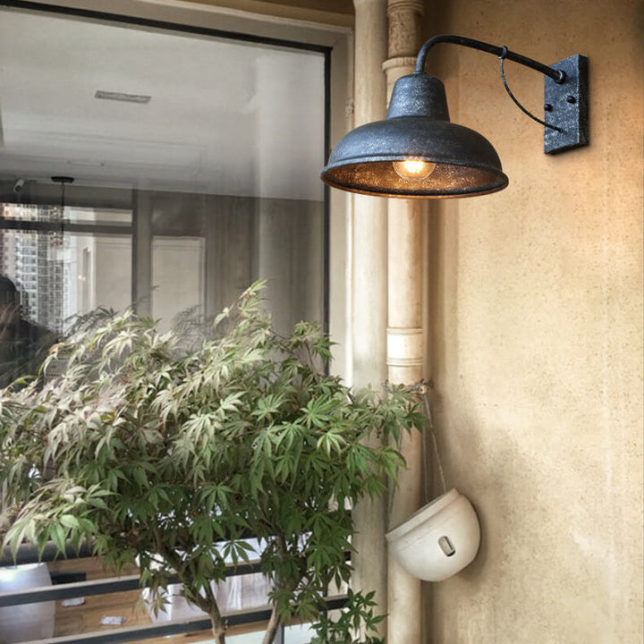 Vintage Iron Barn Waterproof Outdoor 1-Light Wall Sconce Lamp | Stornfield