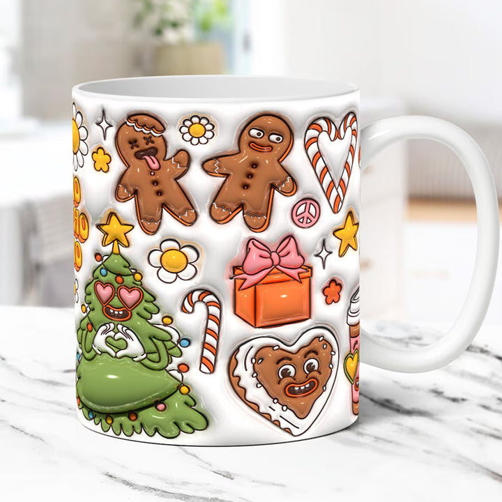 Christmas 3D Gingerman Ceramic Coffee Mug | Stornfield