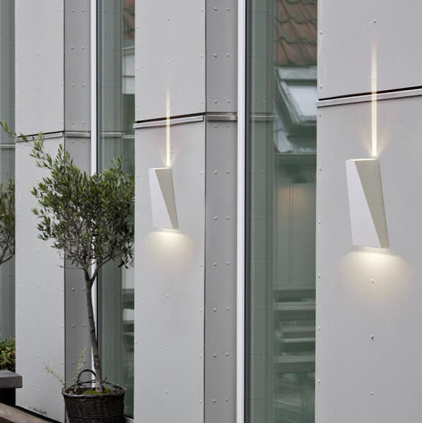Simple Trapezoidal Outdoor Waterproof LED 2-Light Wall Sconce Lamp | Stornfield