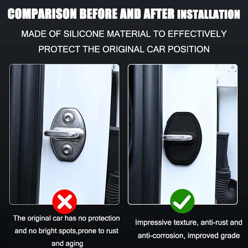 Car Silicone Door Lock Protective Cover (4PCS) | Stornfield