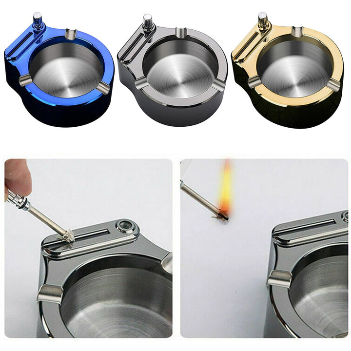 Stornfield | Retro Metal Ashtray, Lighter