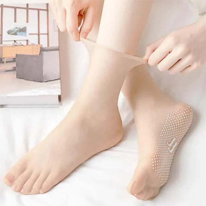 Spring Summer Invisible Non-Slip Crystal Silk Socks | Stornfield