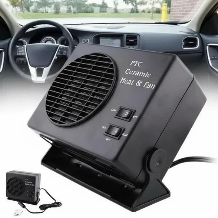 Stornfield | 12V Ceramic Car Heater Fan | 150W-300W | Portable Defroster w/ Automatic Thermostat