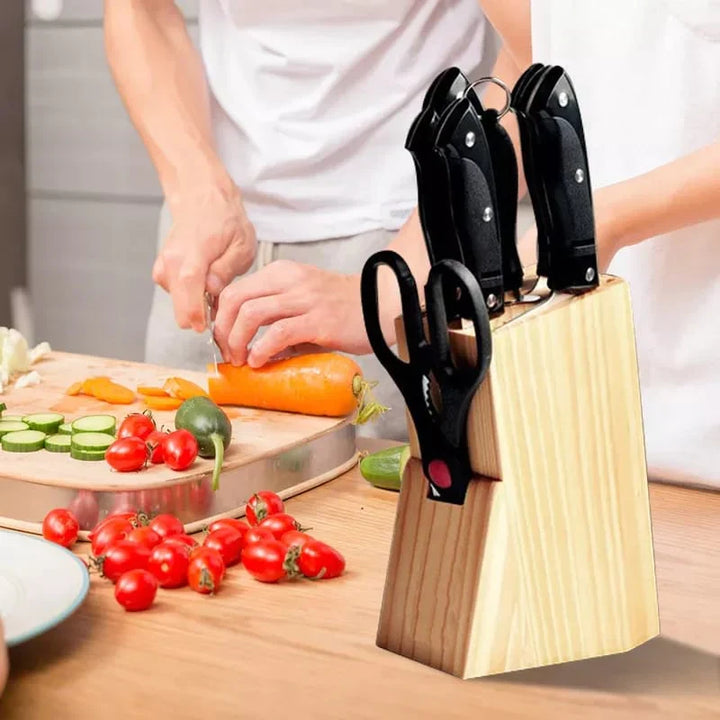 7-Piece Knife Set with Stornfield Wooden Stand