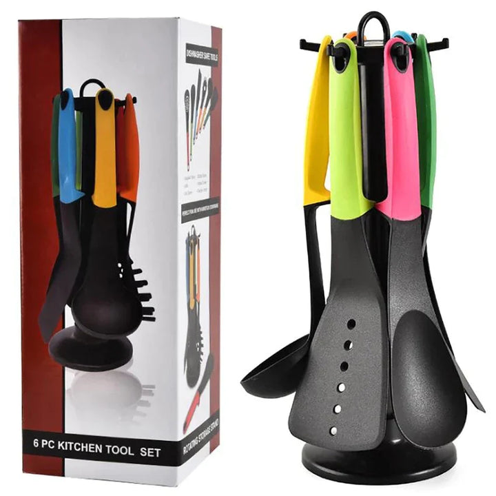 6-Piece Kitchen Utensil Spatula Set, Non-Stick Silicone, Stornfield