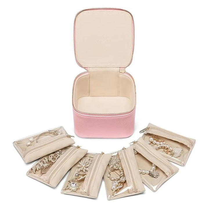 Leather travel jewelry box | Stornfield