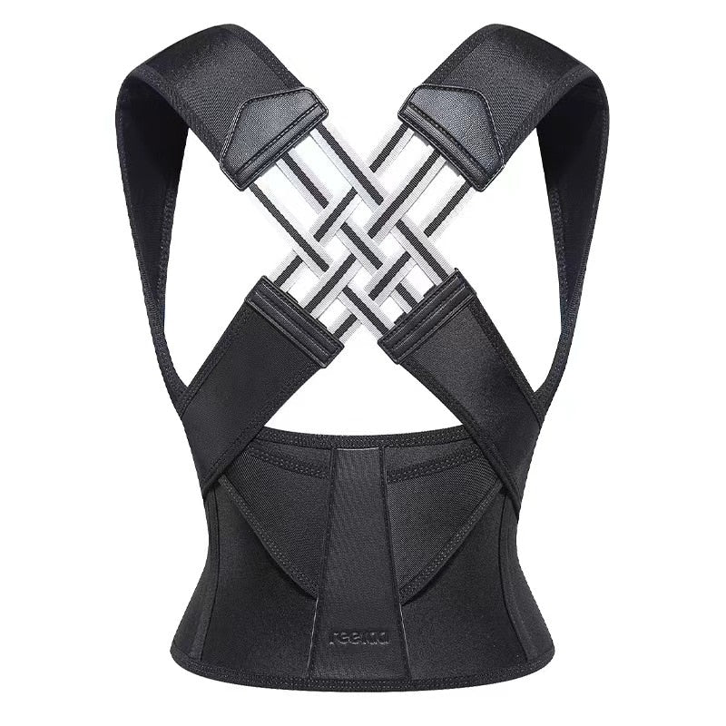 HealthPost 3-in-1 Back Posture Corrector | Adjustable Back Support for Office, Sports & Everyday | Upper & Lower Back | Stornfield