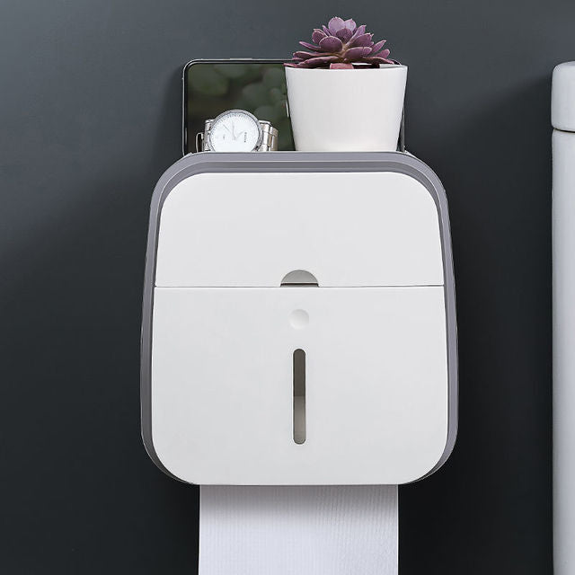 Wall-Mounted Bathroom Organizer Tissue Box Holder | Stornfield