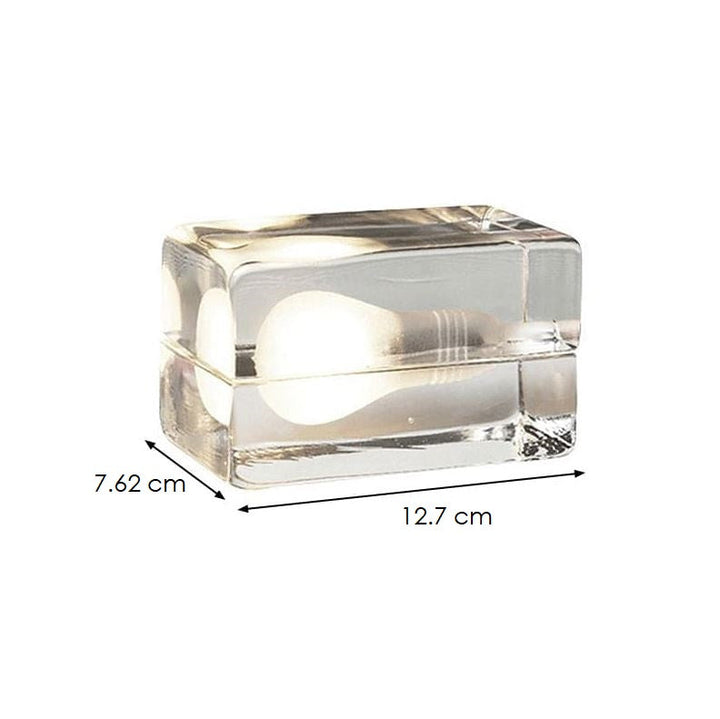 Stornfield | BrightCube – Minimalist Table Lamp with Clear Glass Cube