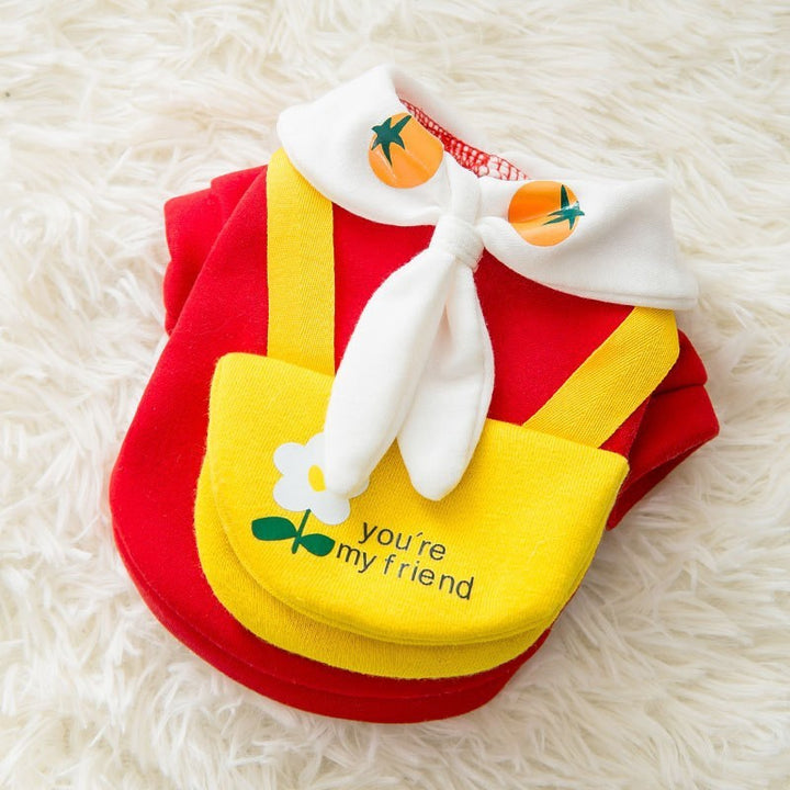 Sweatshirt for dogs with cartoon design and pocket