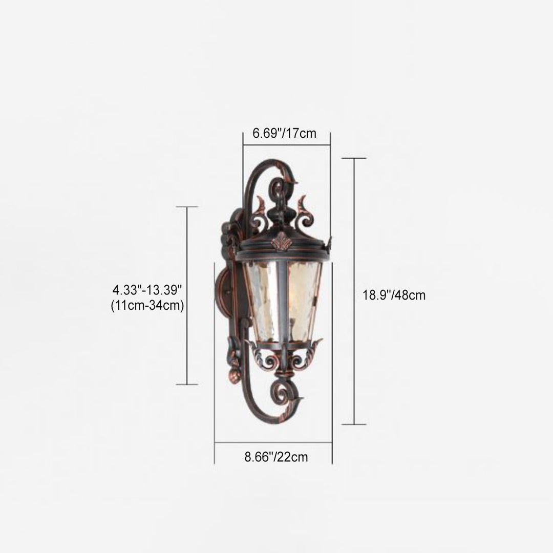 Traditional European Waterproof Aluminum Glass Cylinder 1-Light Wall Sconce Lamp For Outdoor Patio | Stornfield