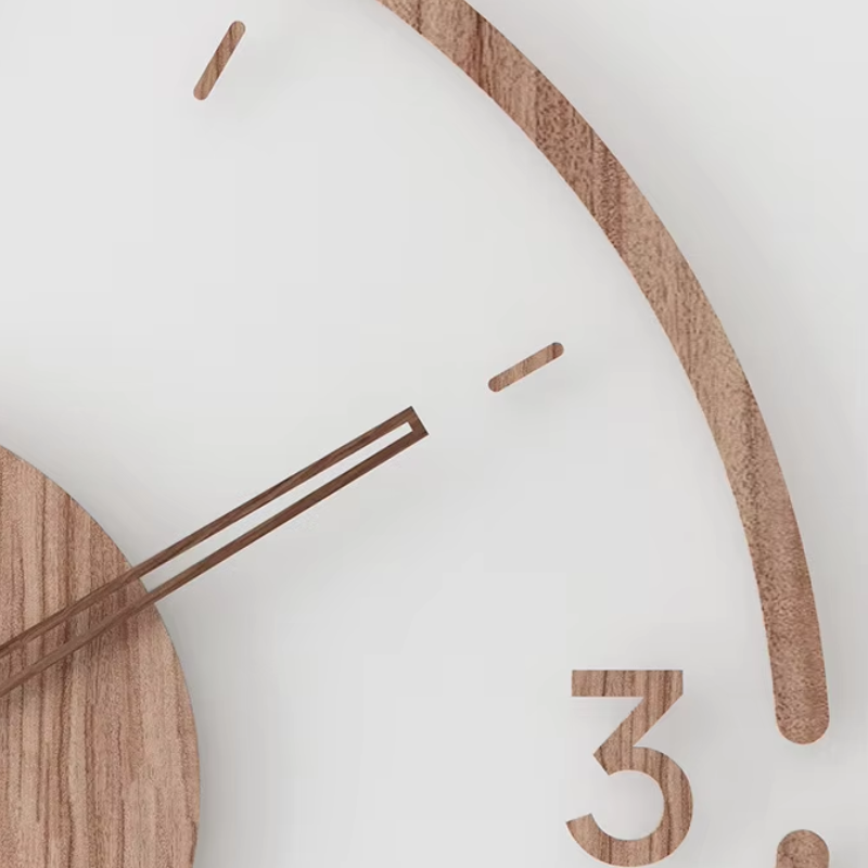 Transparent Wooden Wall Clock | Stornfield